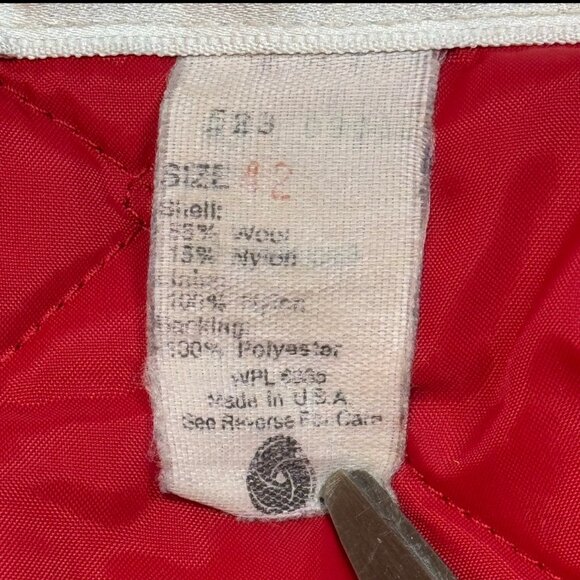 Vintage Woolrich Red Plaid USA Mackinaw Hunting Wool Quilted Jacket Coat‎ Men 42 - Picture 7 of 11